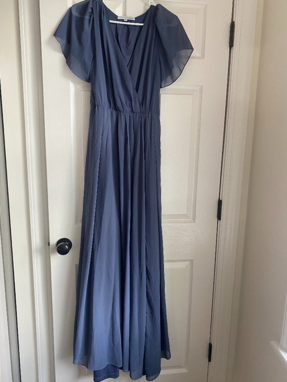 Baltic Born Blue Chiffon Maxi Dress